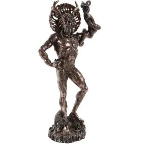 10.25" Celtic Horned God Cernunnos Statue in Bronze