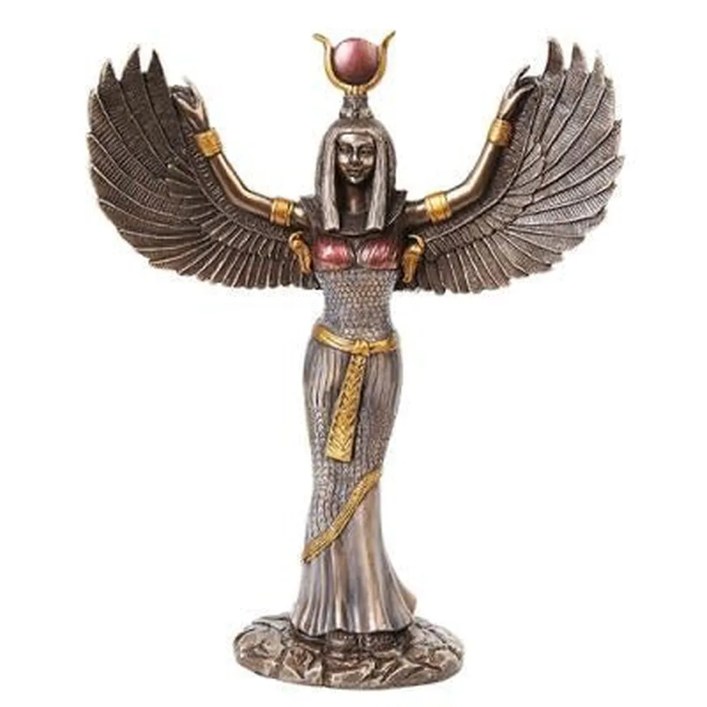 12" Egyptian Isis Statue in Bronze