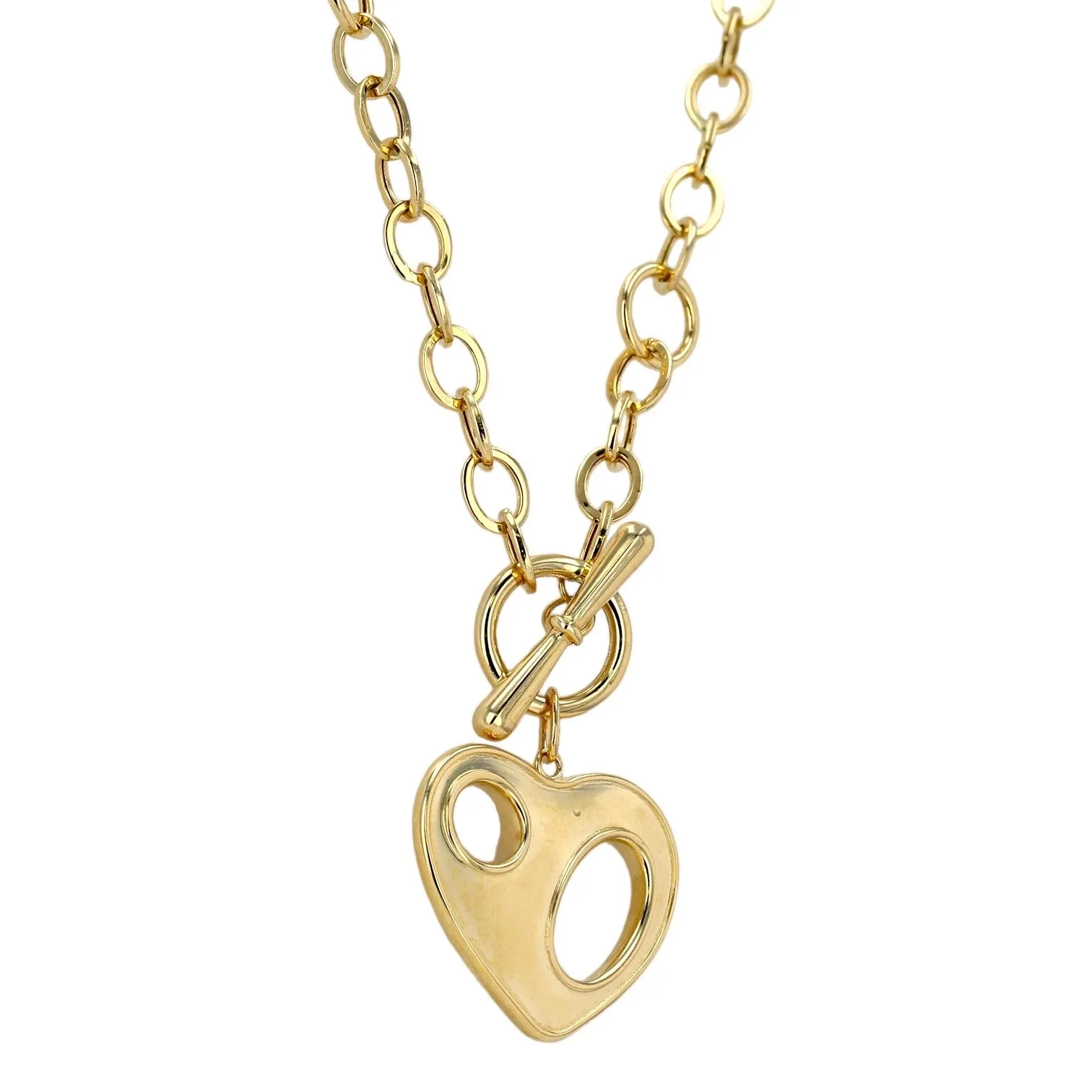 14K Yellow gold Heart Necklace