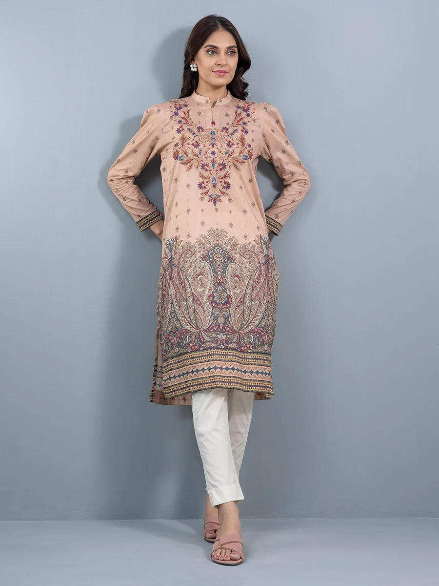 1pc - Printed Embroidered Lawn Shirt