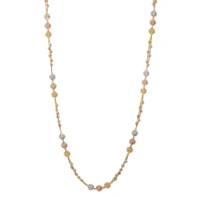 22K Multi-Tone Gold Beaded Chain (46.1gm)