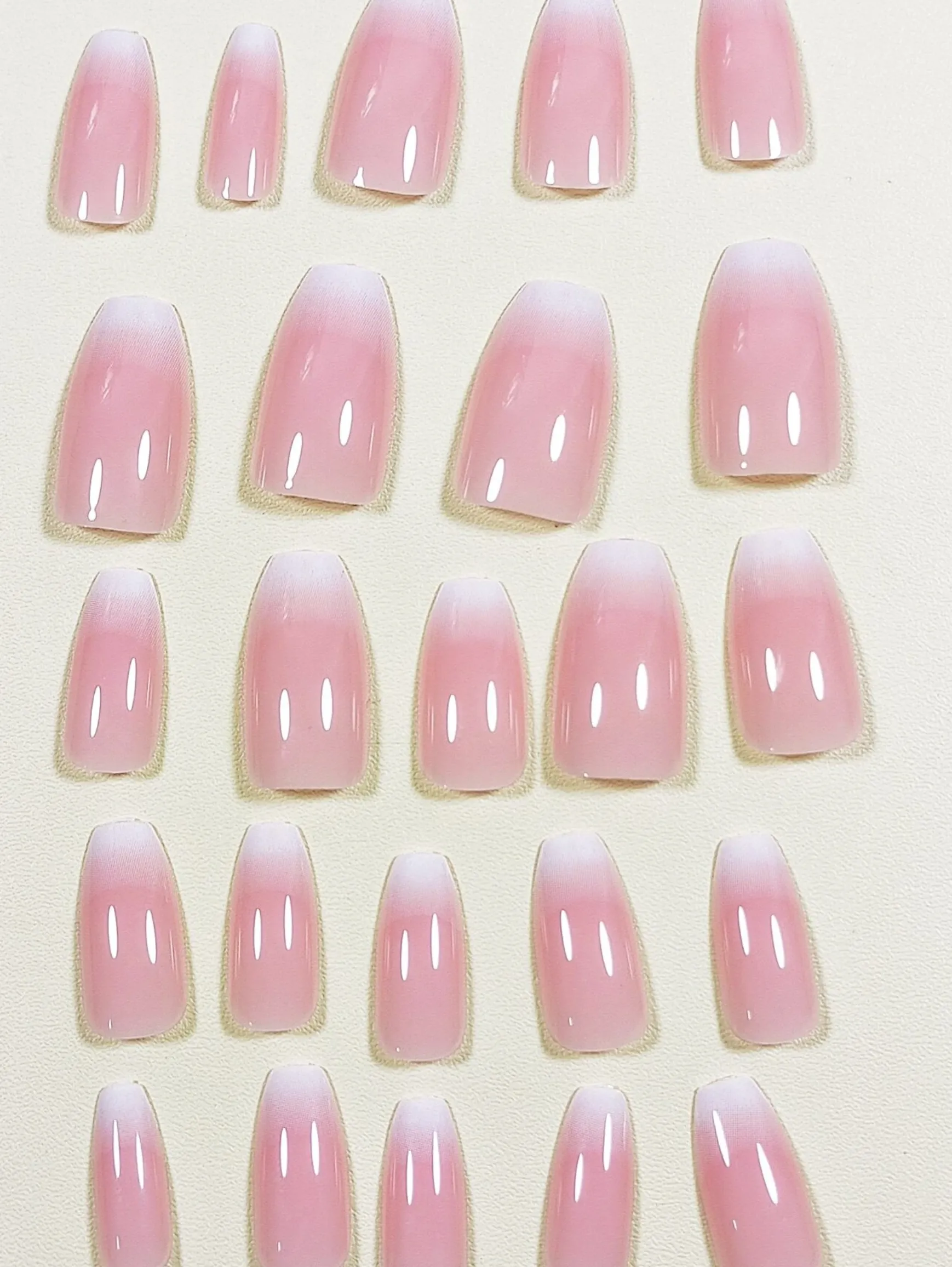 24 Pcs Ombre French tips Press on Nails