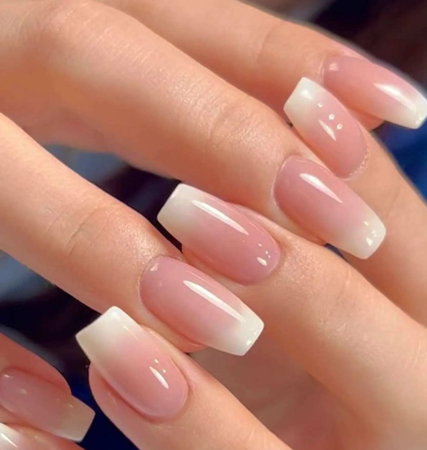 24 Pcs Ombre French tips Press on Nails