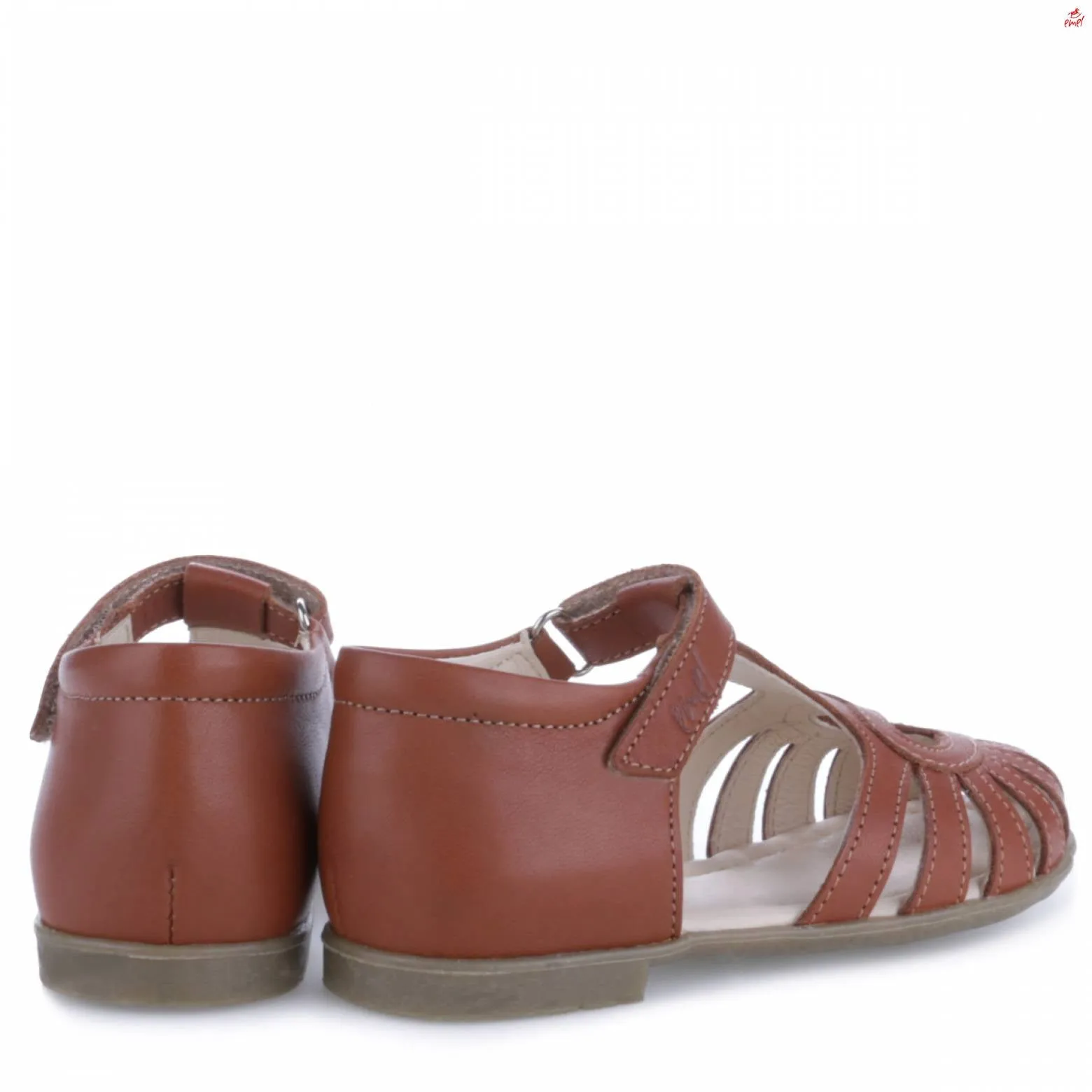 (2635-18) Emel Brown closed sandal