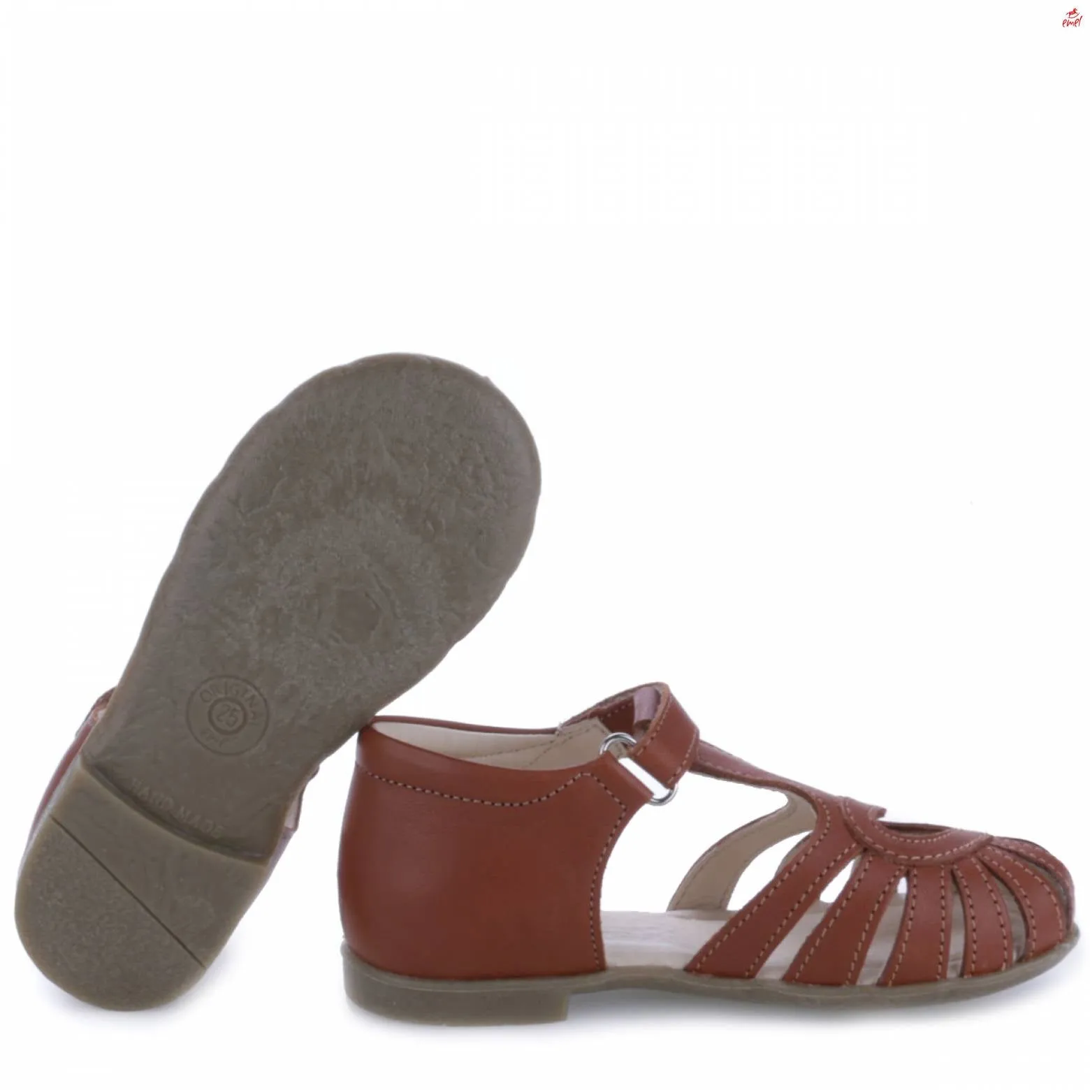 (2635-18) Emel Brown closed sandal