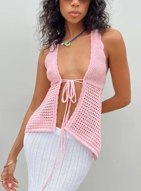 Adani Crochet Top Pink