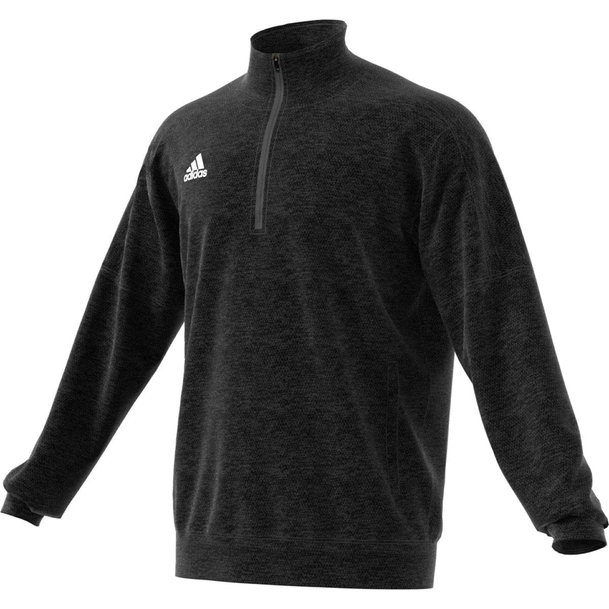 adidas Men's Black Melange Team Issue Quarter Zip