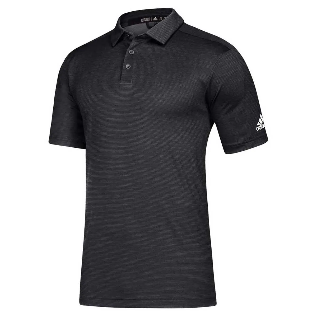 adidas Men's Black Melange/White Game Mode Polo