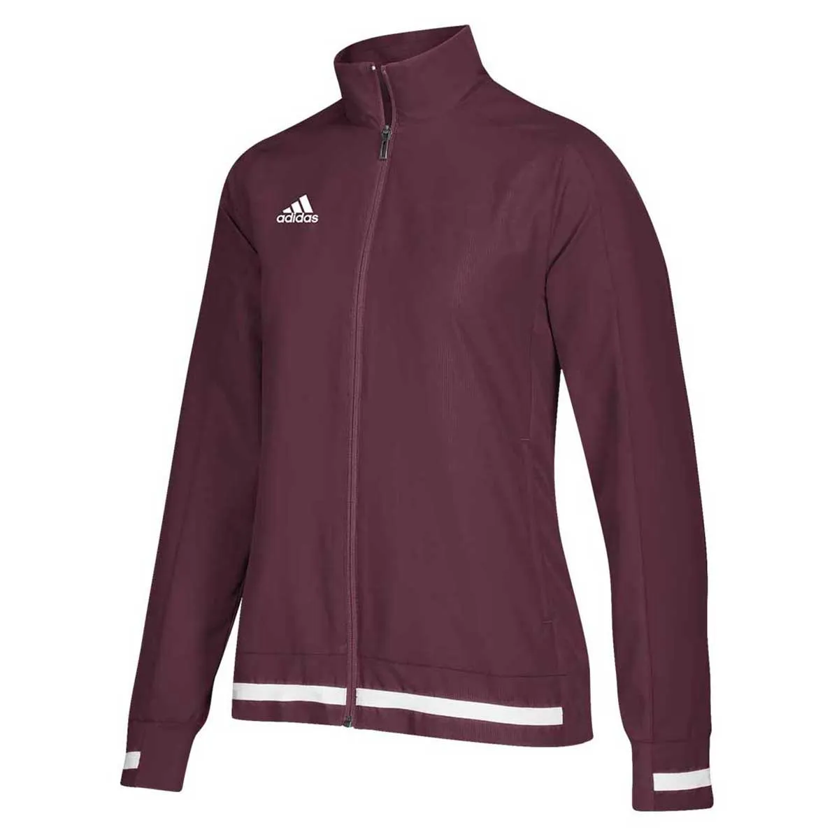 adidas Women's Maroon/White Team 19 Woven Jacket