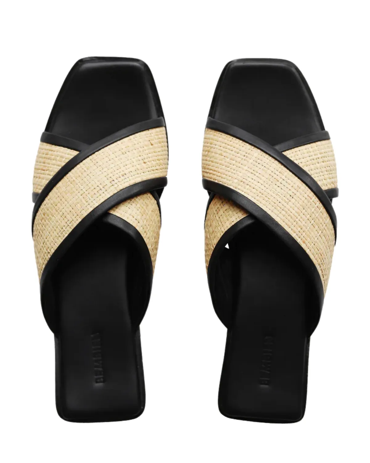 Aman Slide (Black Raffia)