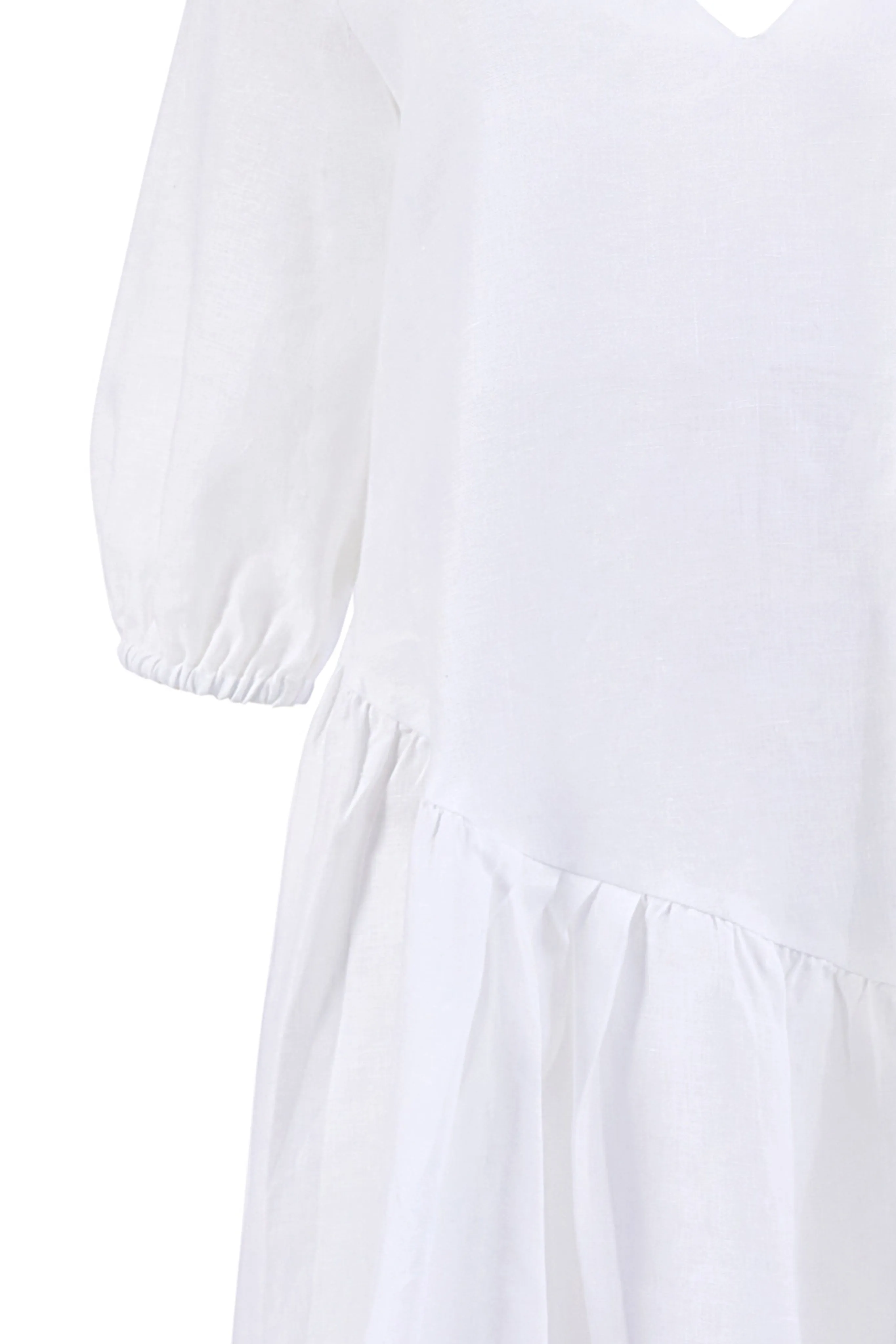 Arabella White Linen Dress/Kaftan