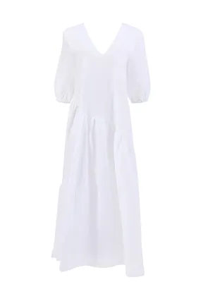 Arabella White Linen Dress/Kaftan