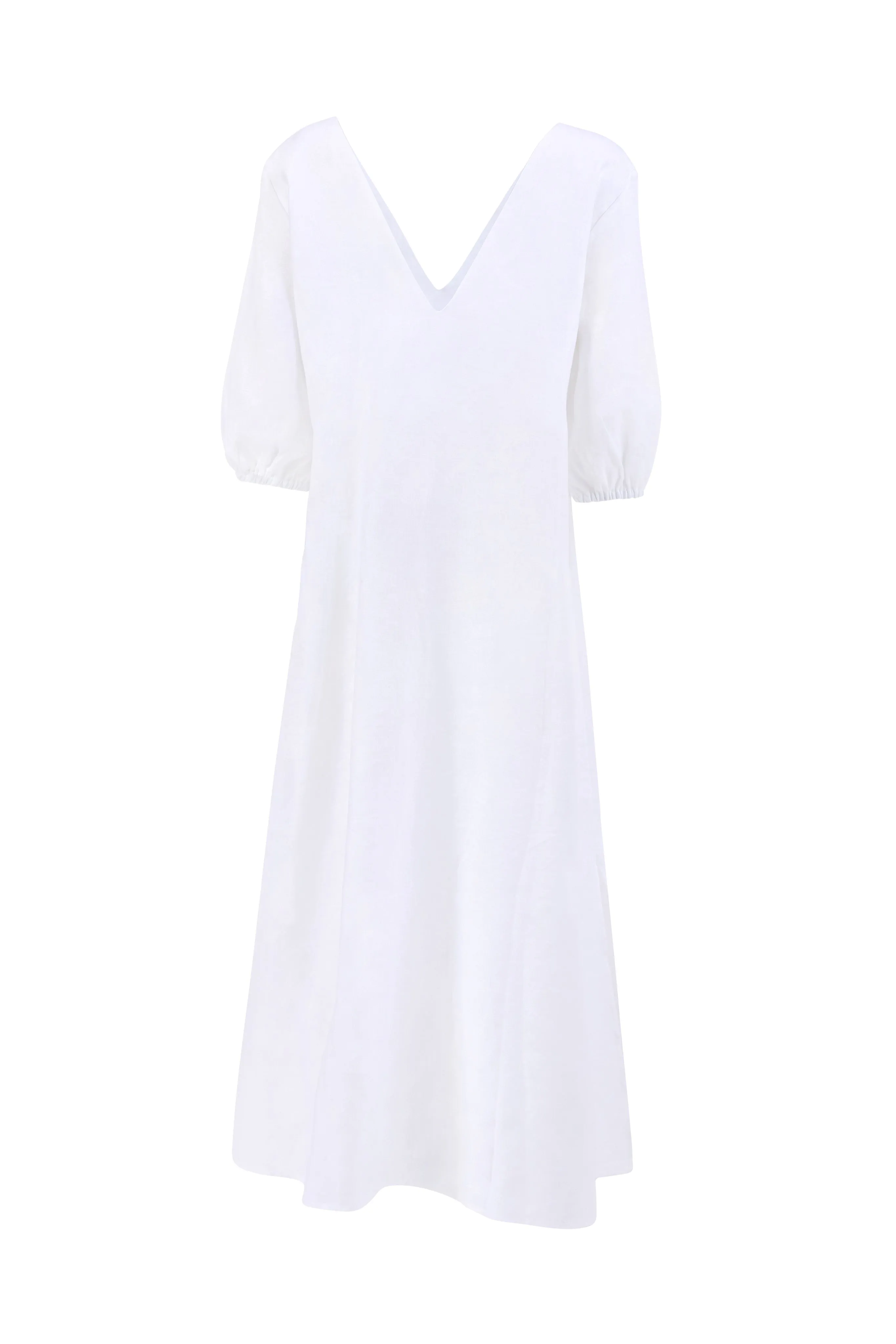 Arabella White Linen Dress/Kaftan