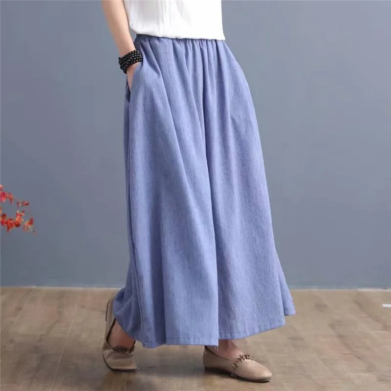 Babakud Summer Ramie Women Wide Leg Pants