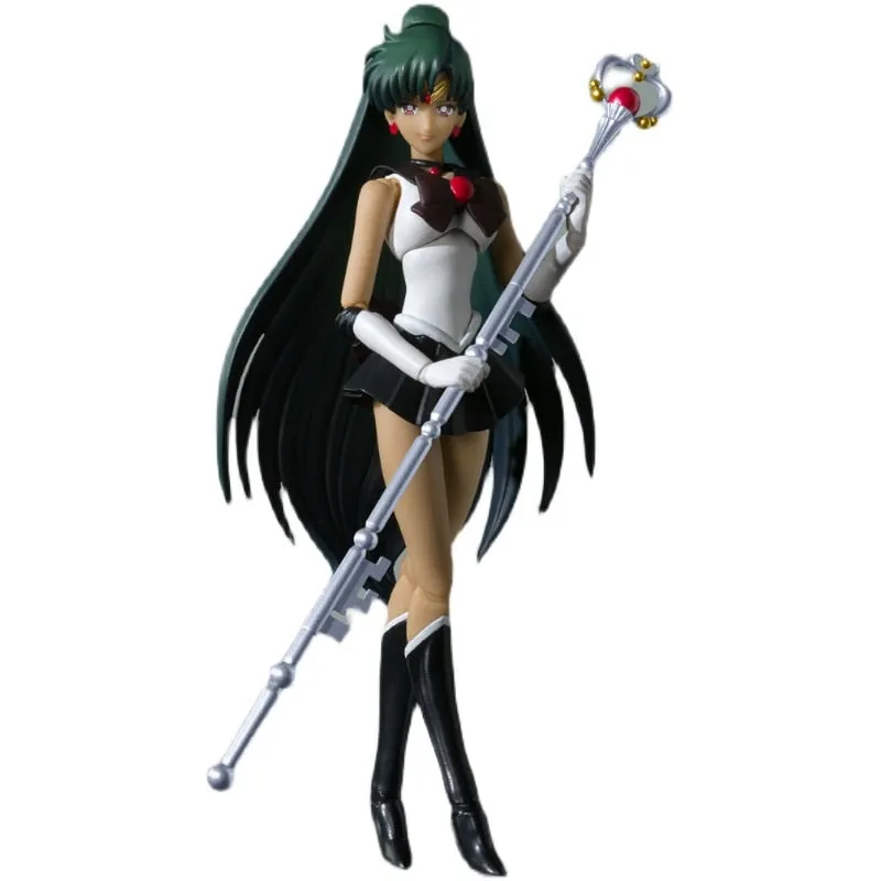 Bandai Sailor Moon Anime Figure SHF Meiou Setsuna Anime Figure High Quality