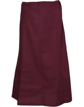 Beautiful Maroon Women's Pure Cotton Readymade Petticoat For Saree