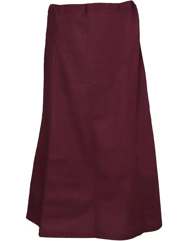 Beautiful Maroon Women's Pure Cotton Readymade Petticoat For Saree