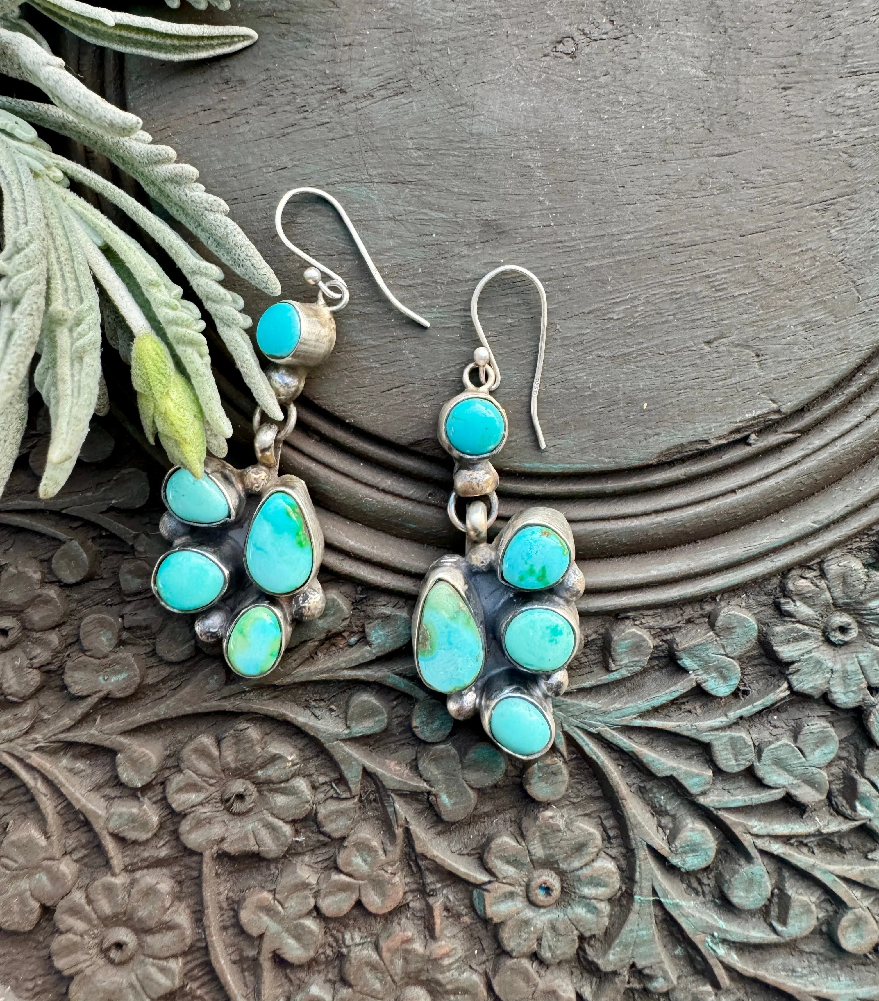 Berino Sonoran Gold Genuine Turquoise Earrings