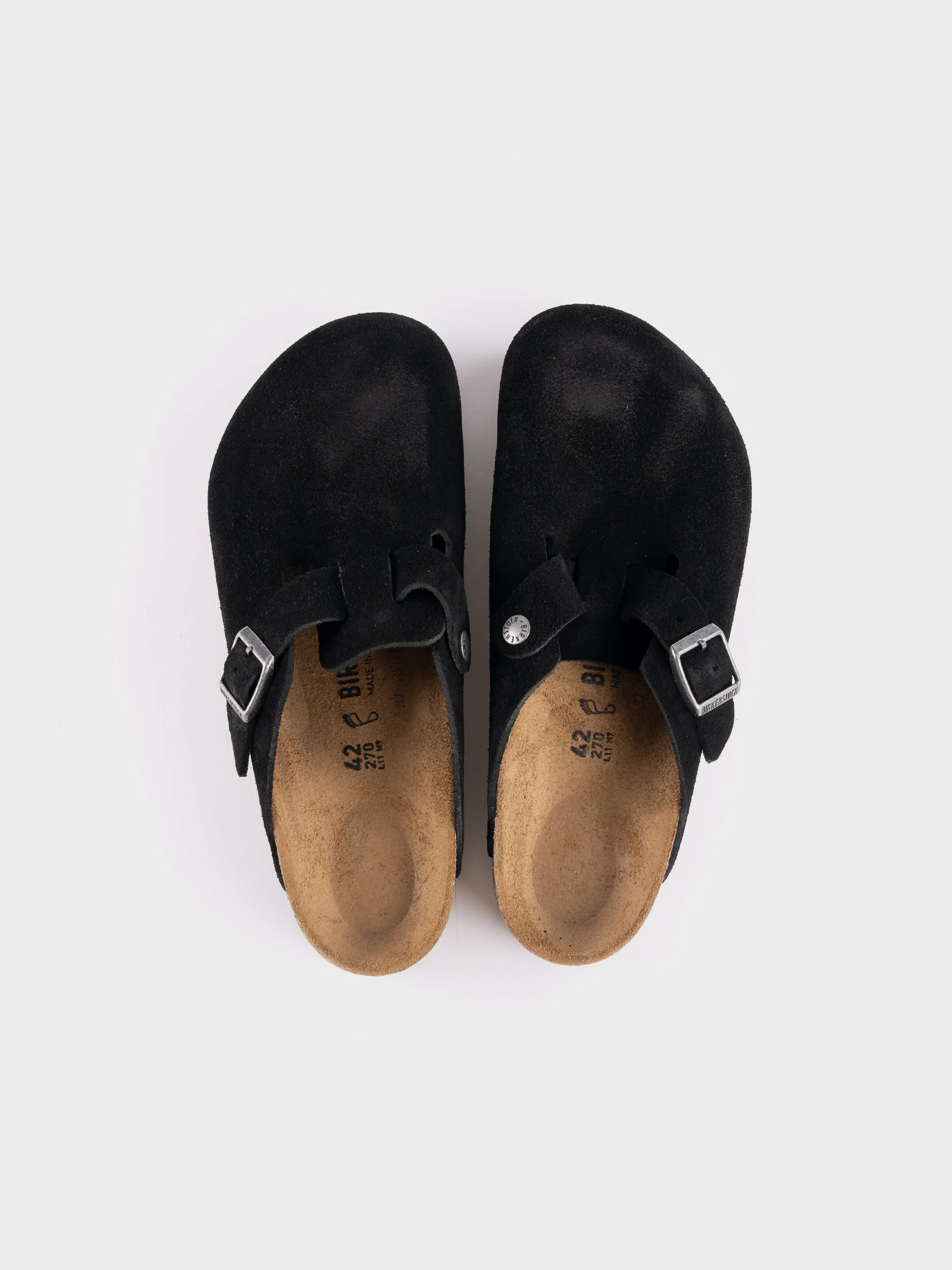 Birkenstock Boston BS - Black Suede