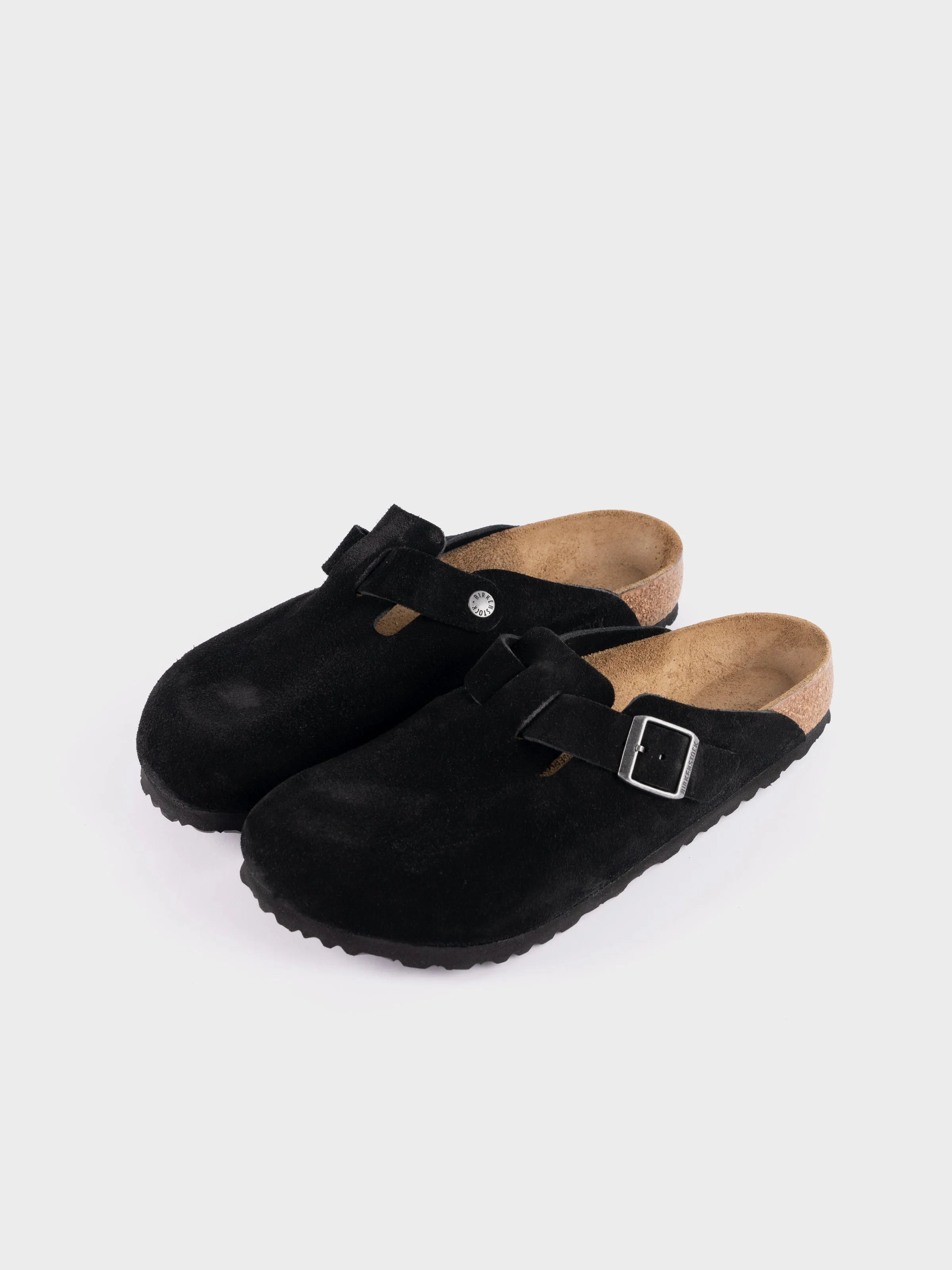 Birkenstock Boston BS - Black Suede