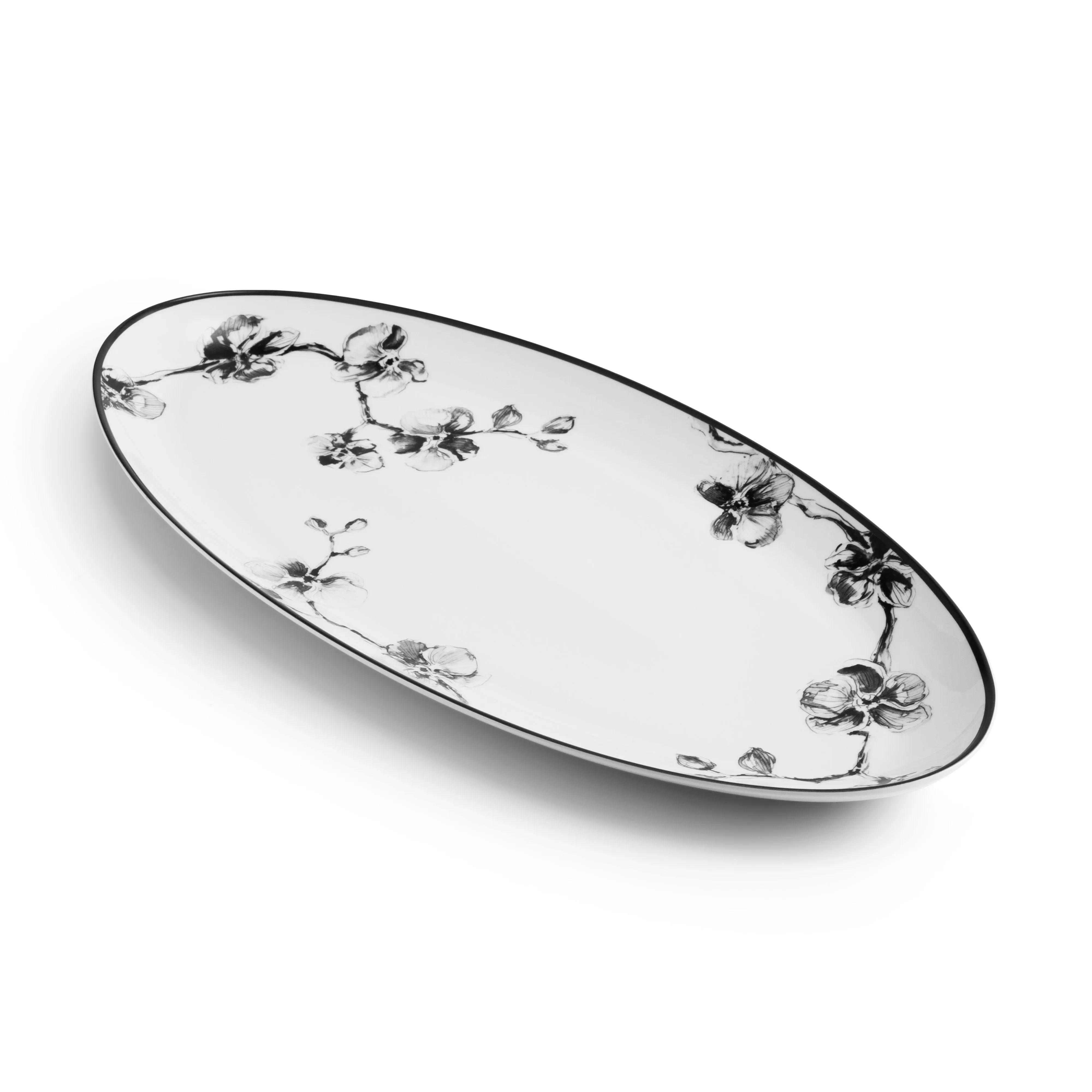 Black Orchid Serving Platter