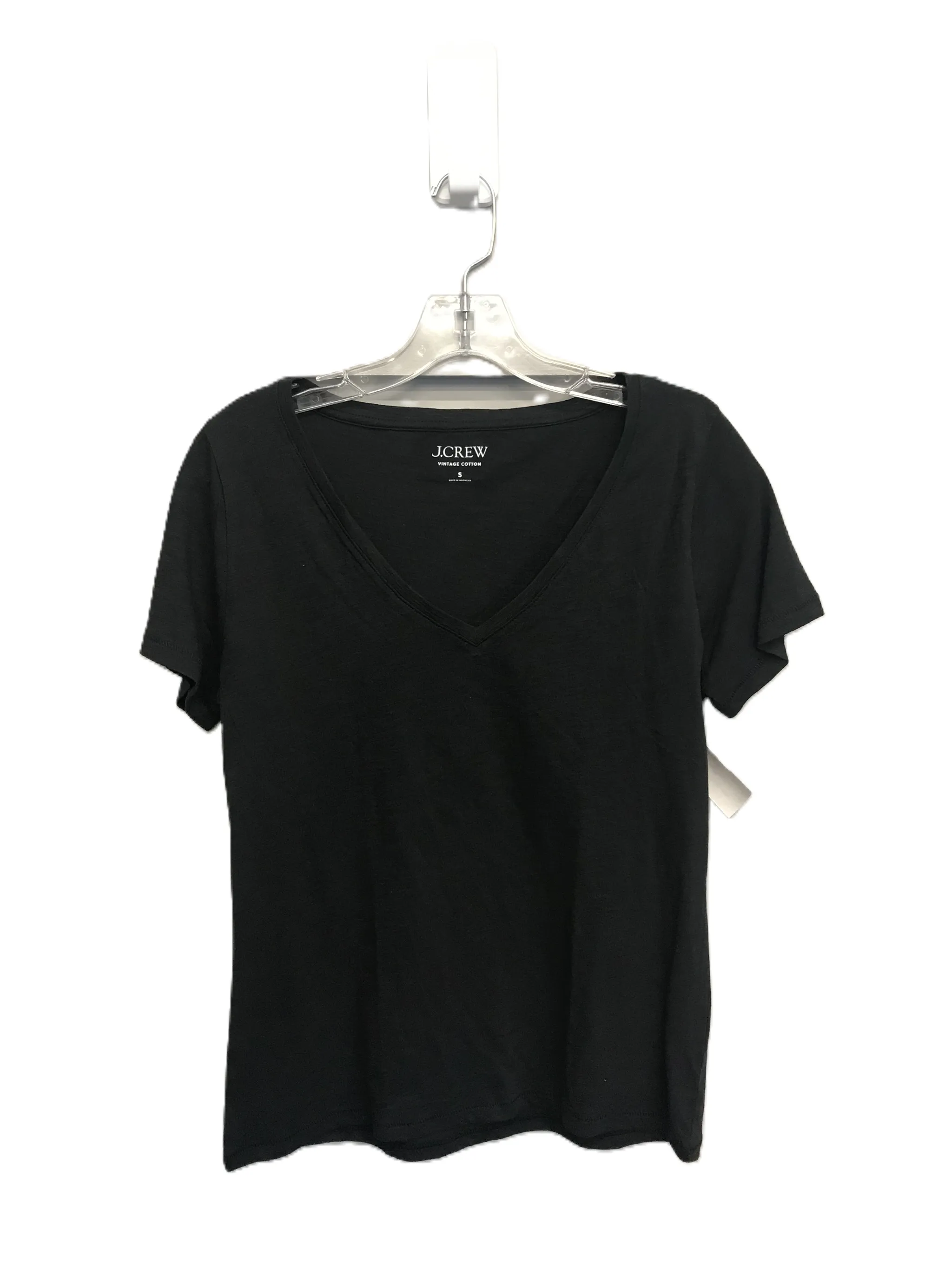 Black Top Short Sleeve Basic By J. Crew, Size: S