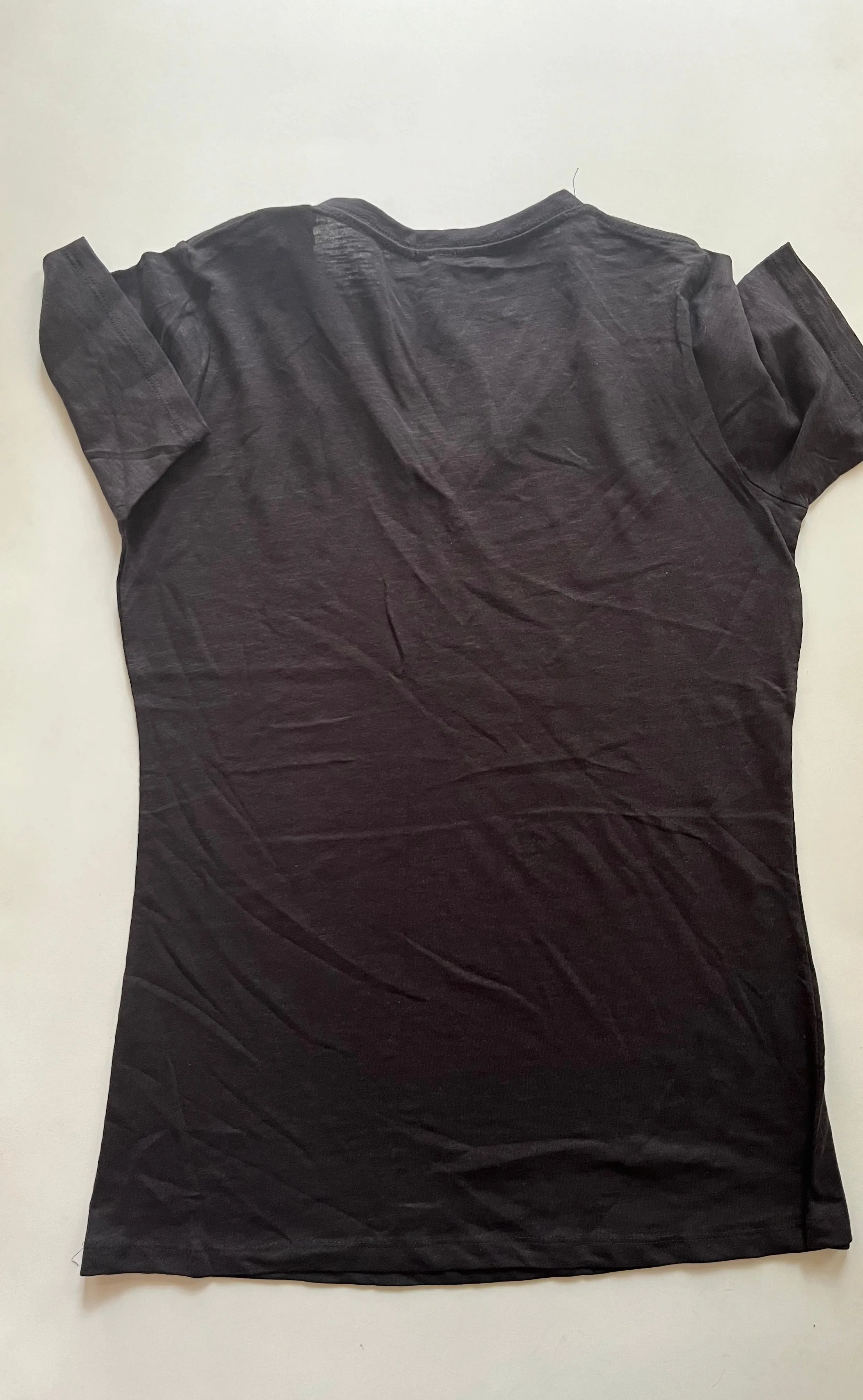 Black Top Short Sleeve Basic Cmf, Size Xl