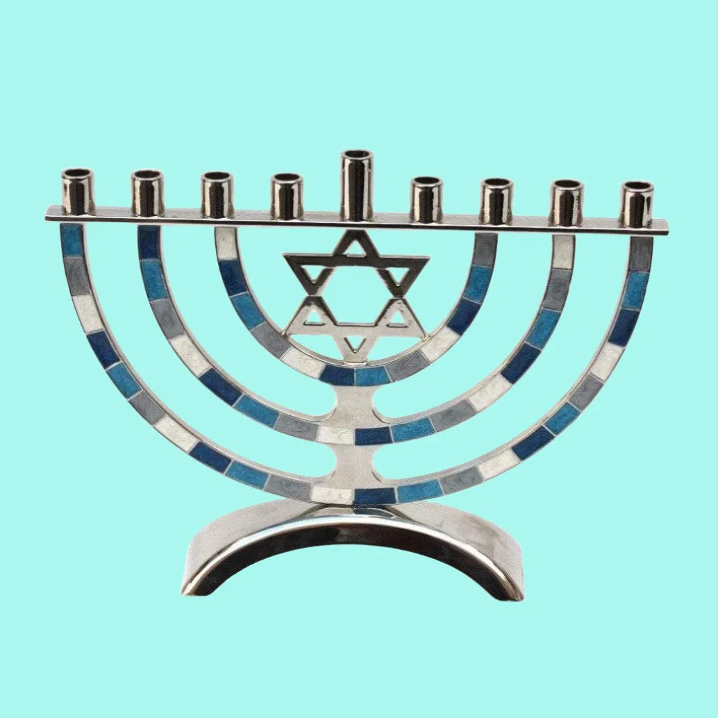 Bluenoemi Jewish Hanukkah Menorah Judaica Gift