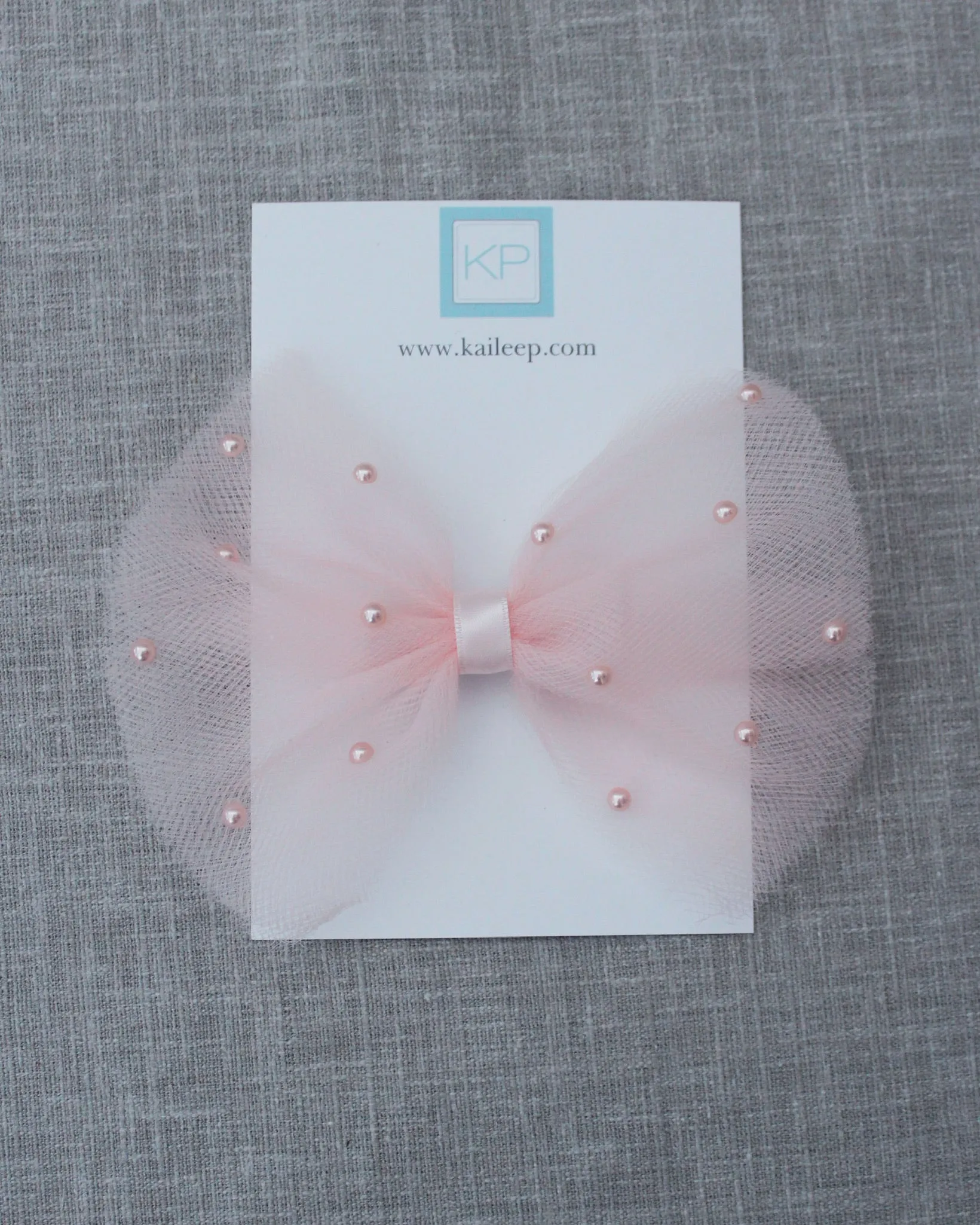 Blush Butterfly Tulle Bow Hair Clip or Shoe Clips with Scattered Pearls