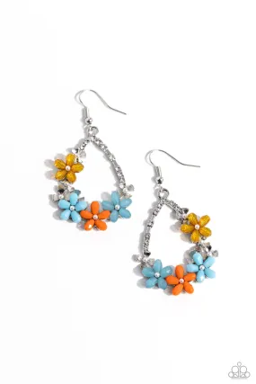 Boisterous Blooms Multi Flower Earrings - Paparazzi Accessories