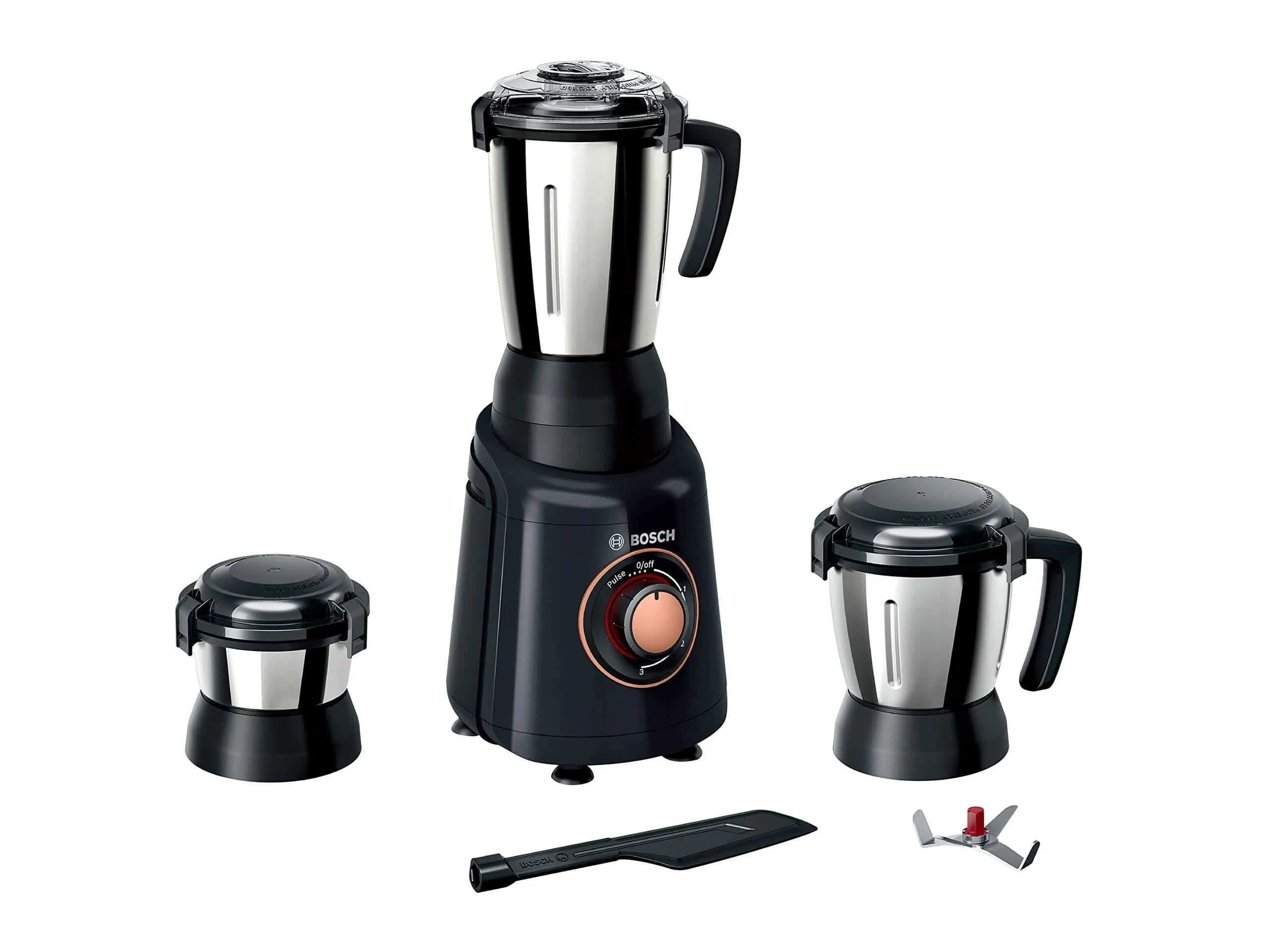 Bosch TrueMixx Bold 600-Watt Mixer Grinder with 3 Jars (Black)