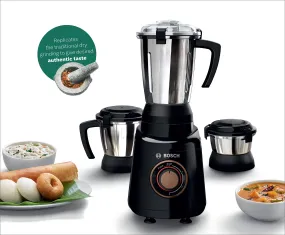 Bosch TrueMixx Bold 600-Watt Mixer Grinder with 3 Jars (Black)