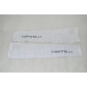 Castelli White Pattered Chill Sleeves Size Large New