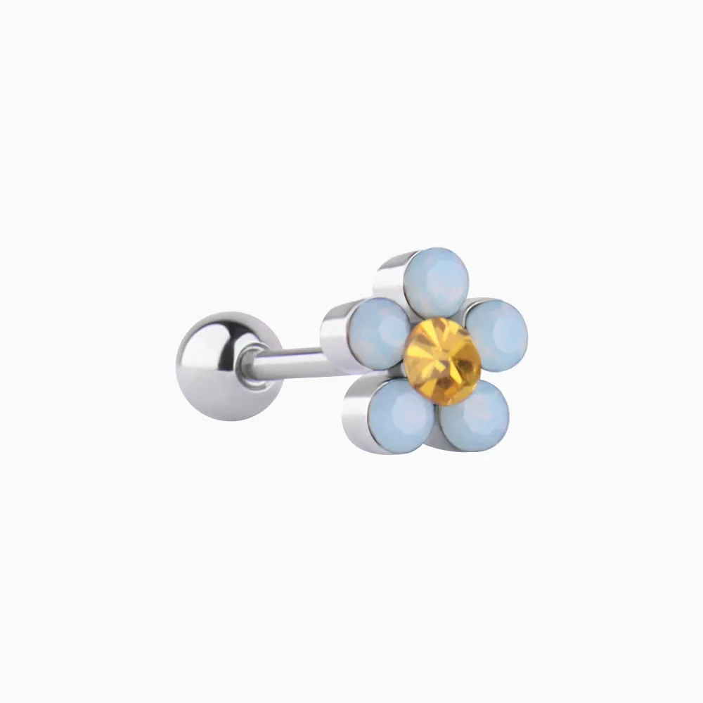 Charming Opal Flower Stud