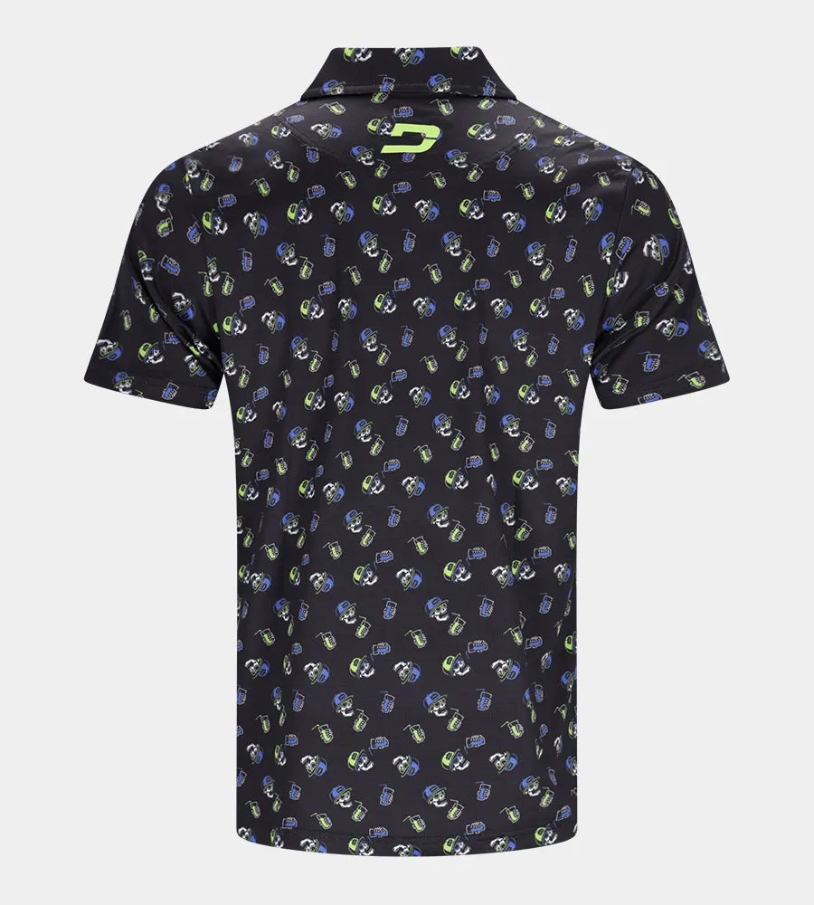 CHILL SKULLS POLO - BLACK