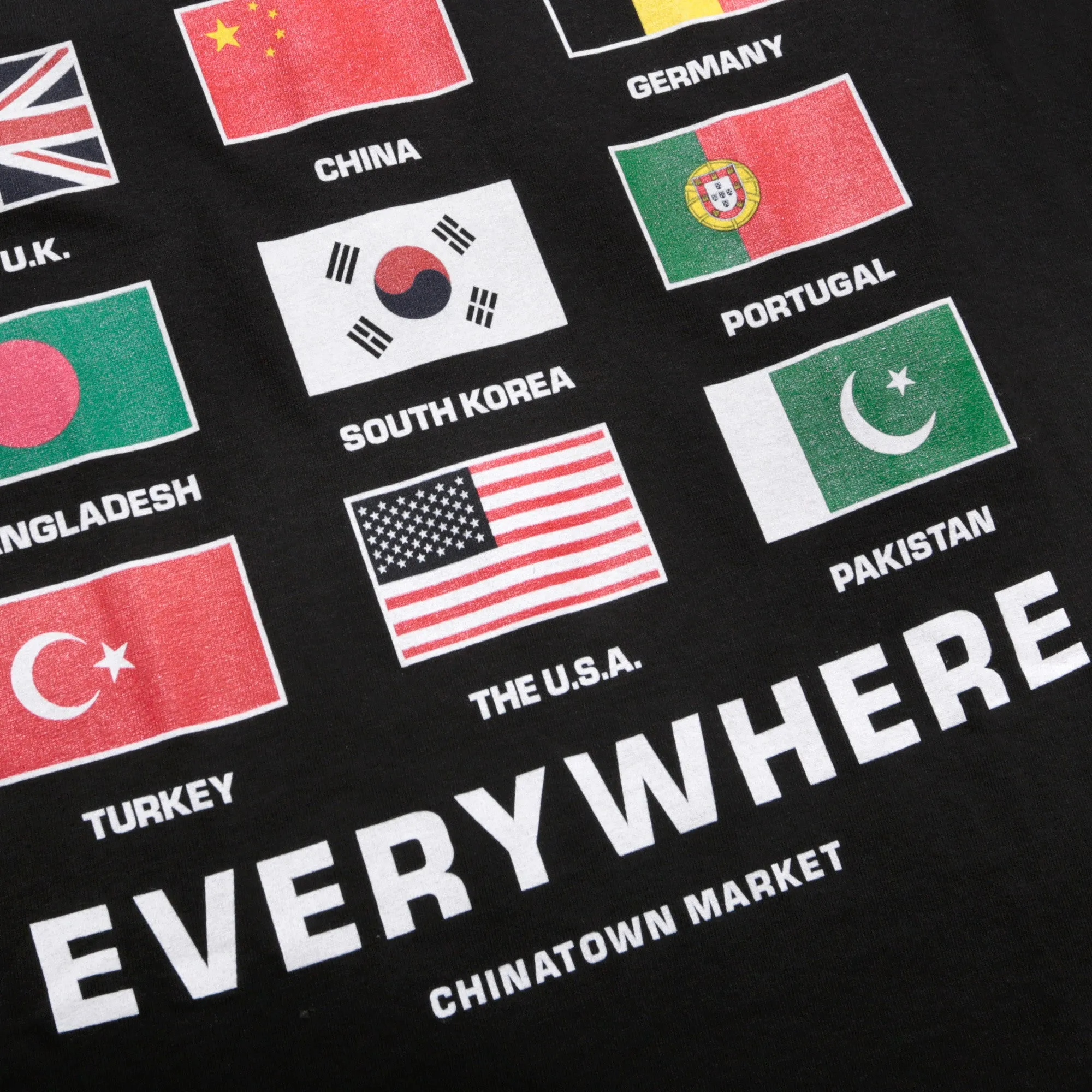 Chinatown Market Flags Tee - Black