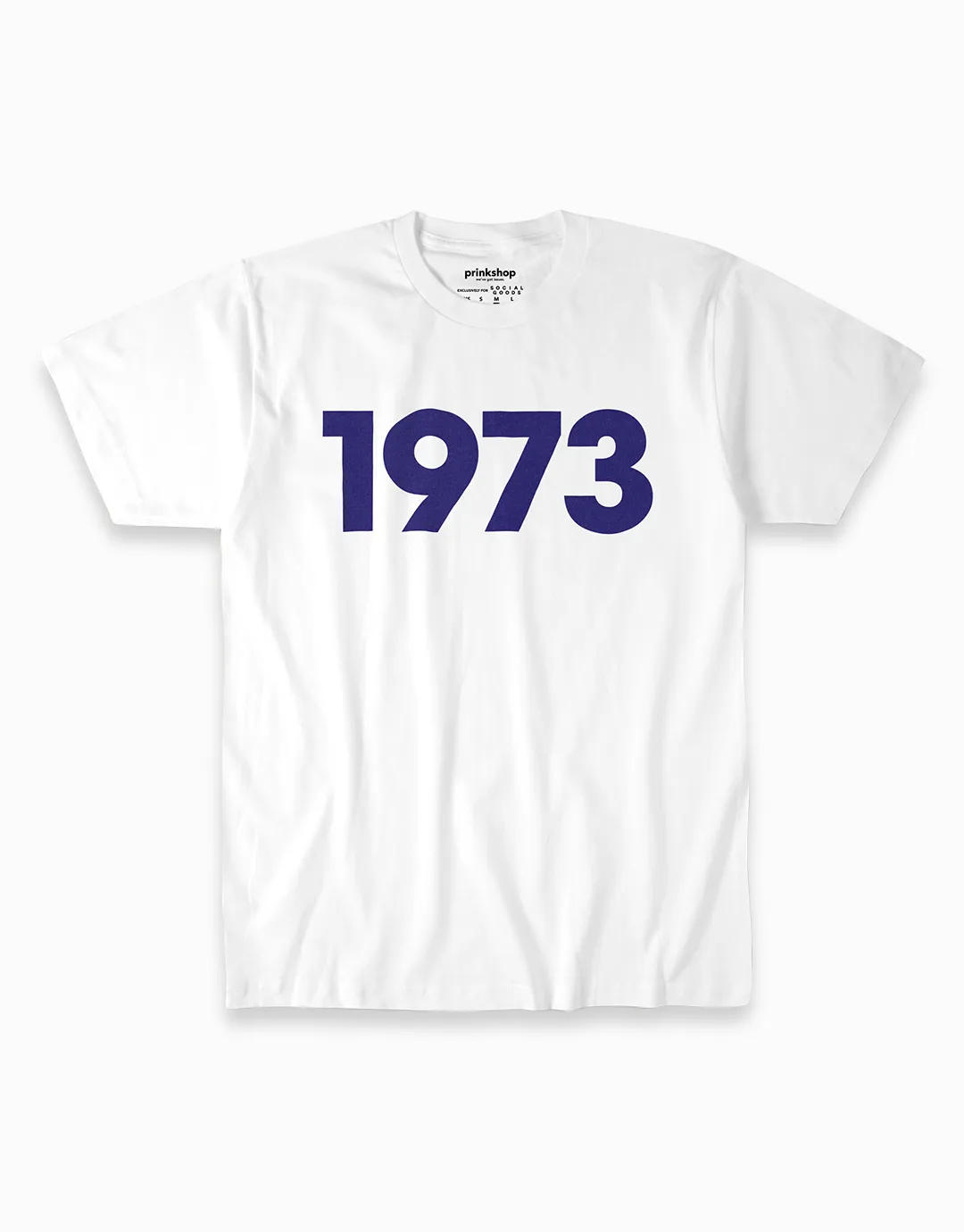 Classic 1973 Tee - White/Navy