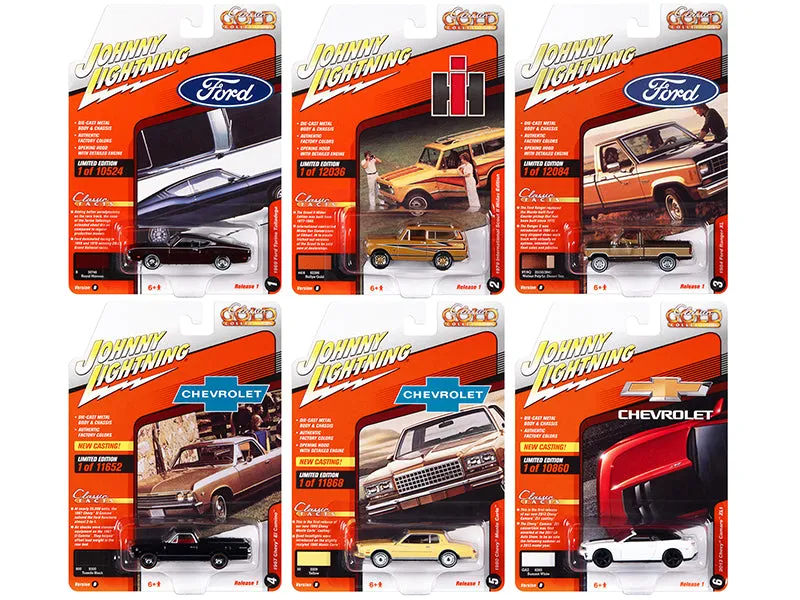 Classic Gold Collection 2022 Set B of 6 Cars Release 1 1/64 Diecast Model Cars by Johnny Lightning