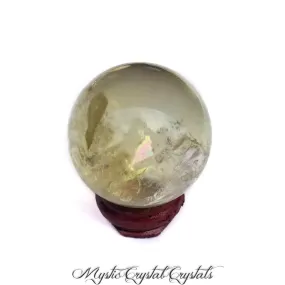 Clear Citrine Sphere with Rainbows - 37mm