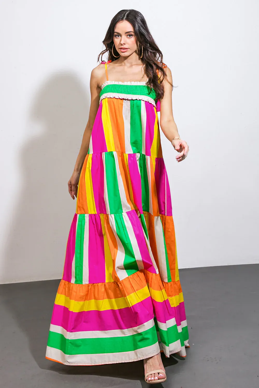 Colorful Brighten Up Maxi Dress