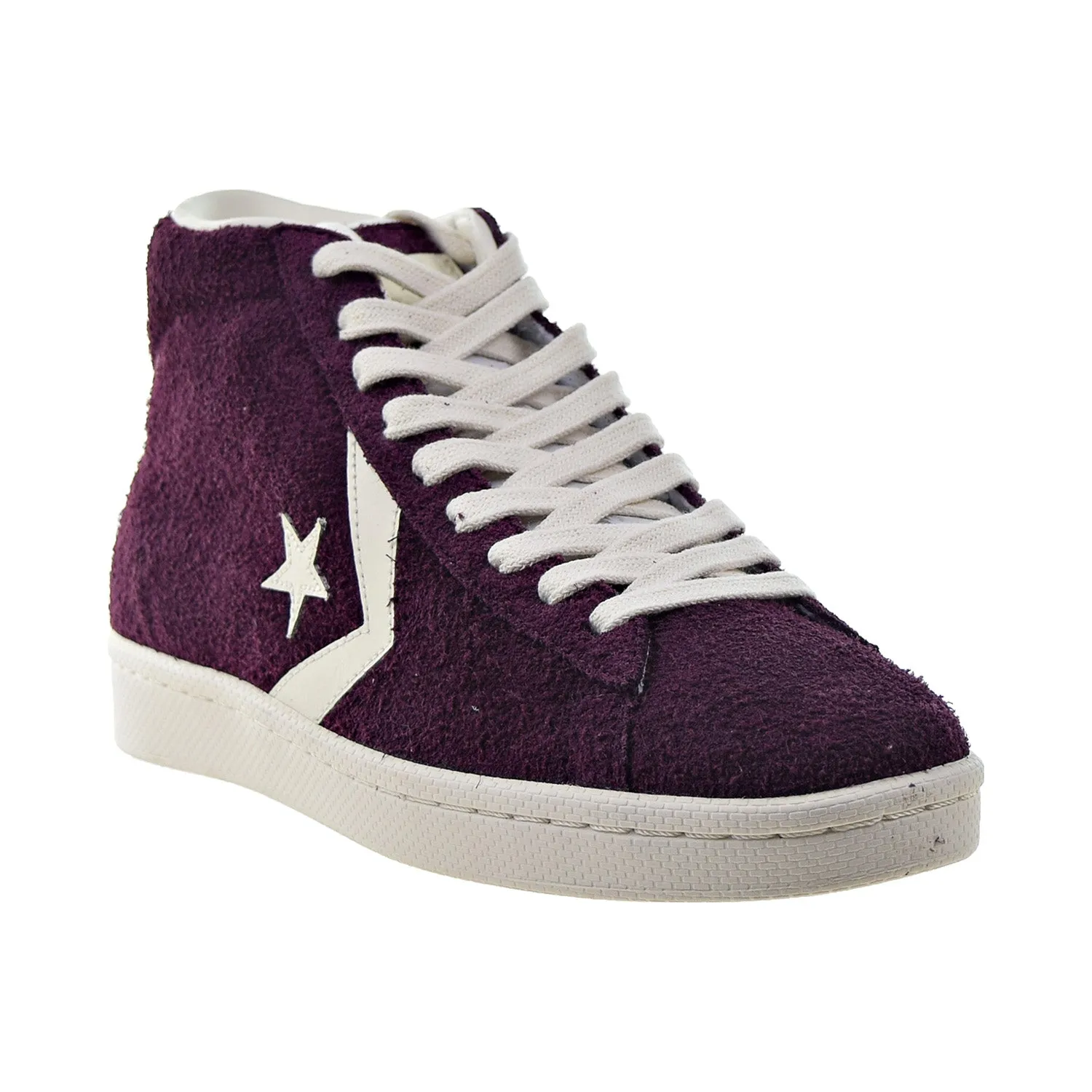 Converse Pro Leather Mid Men's Shoes Suede Dark Sangria-Egret