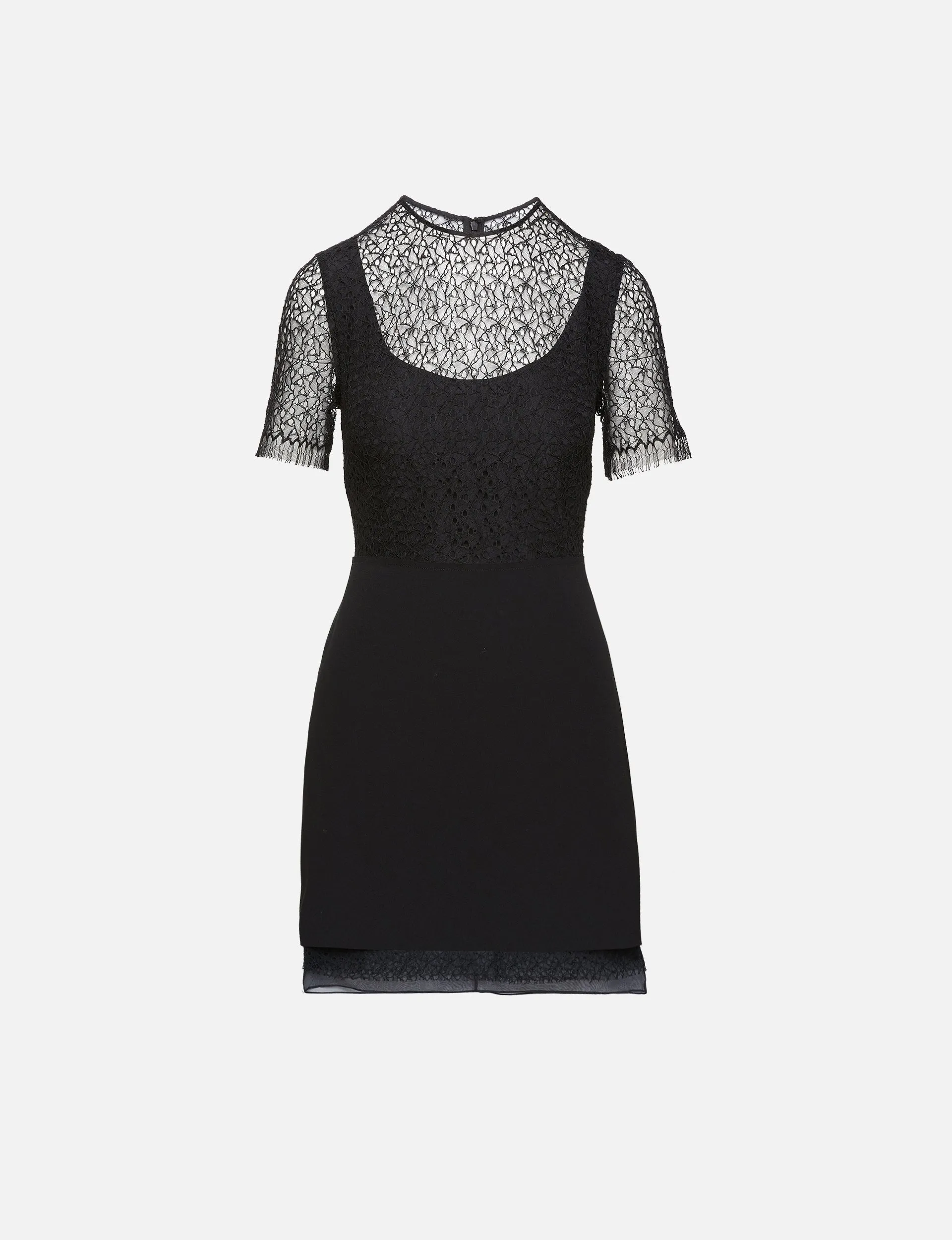 Corded Geo Lace Mini Dress