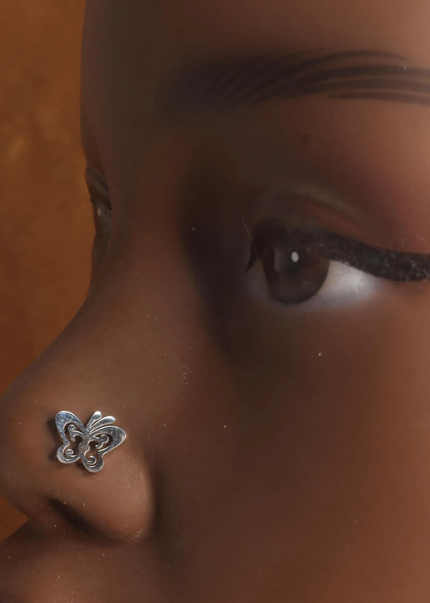 Cute Dainty Butterfly Nose Stud Piercing