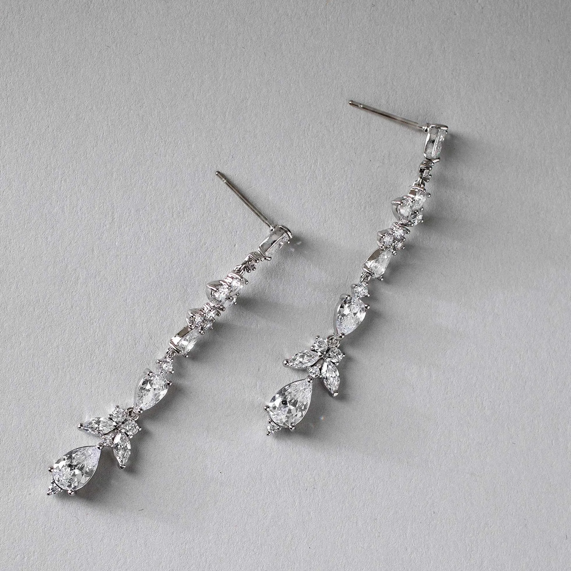 Delicate CZ Dangle Earrings