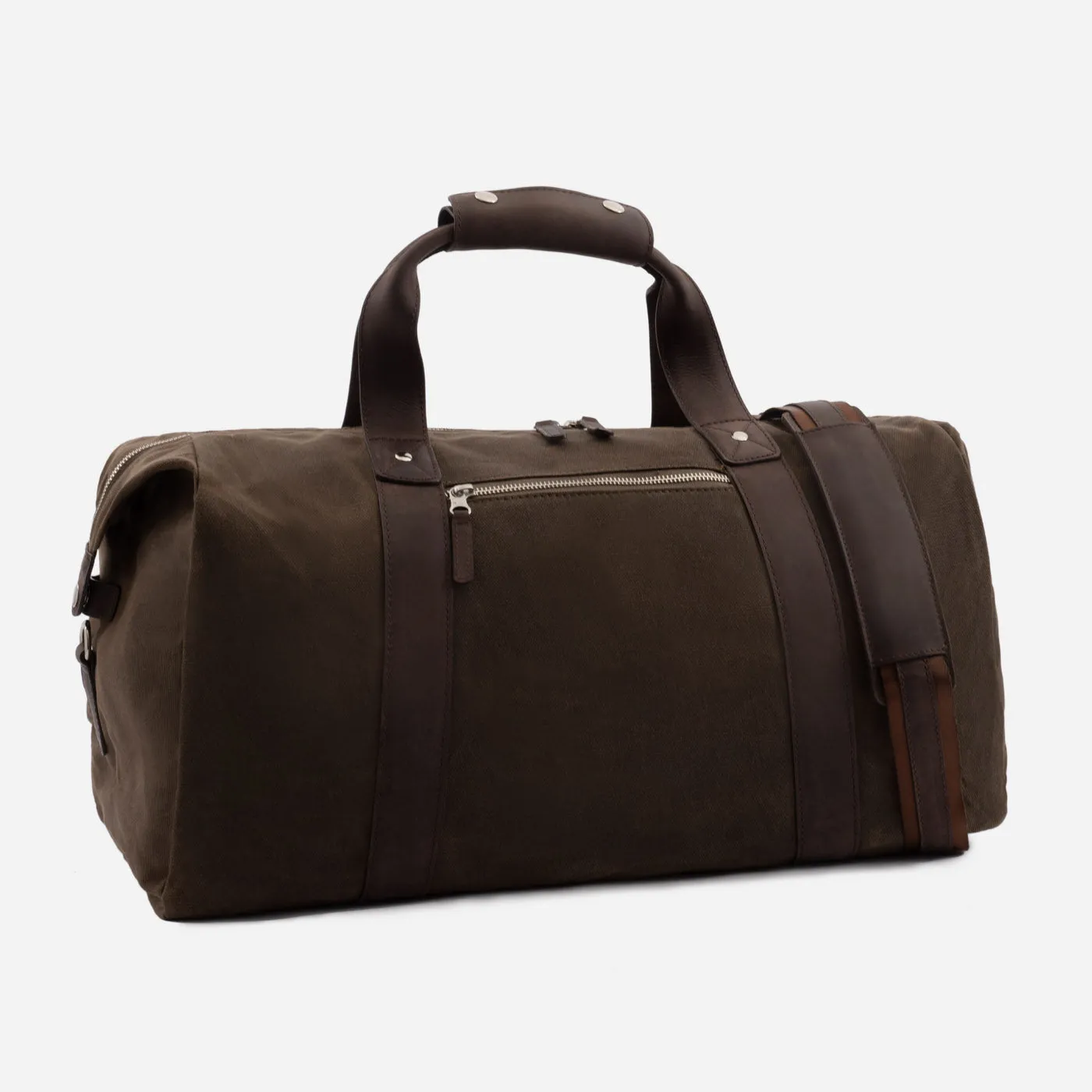 Domingo Duffel Bag - Waxed Canvas and Pull-Up Leather - Men's