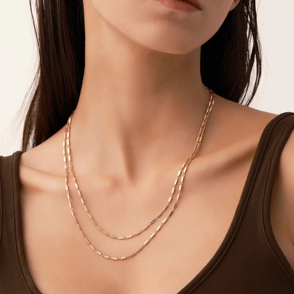 Double Chain Gold Necklace