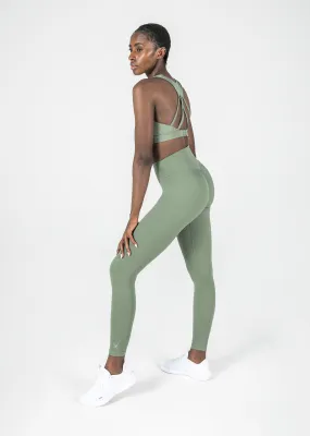 Elevate Touch Scrunch Bum Legging Khaki