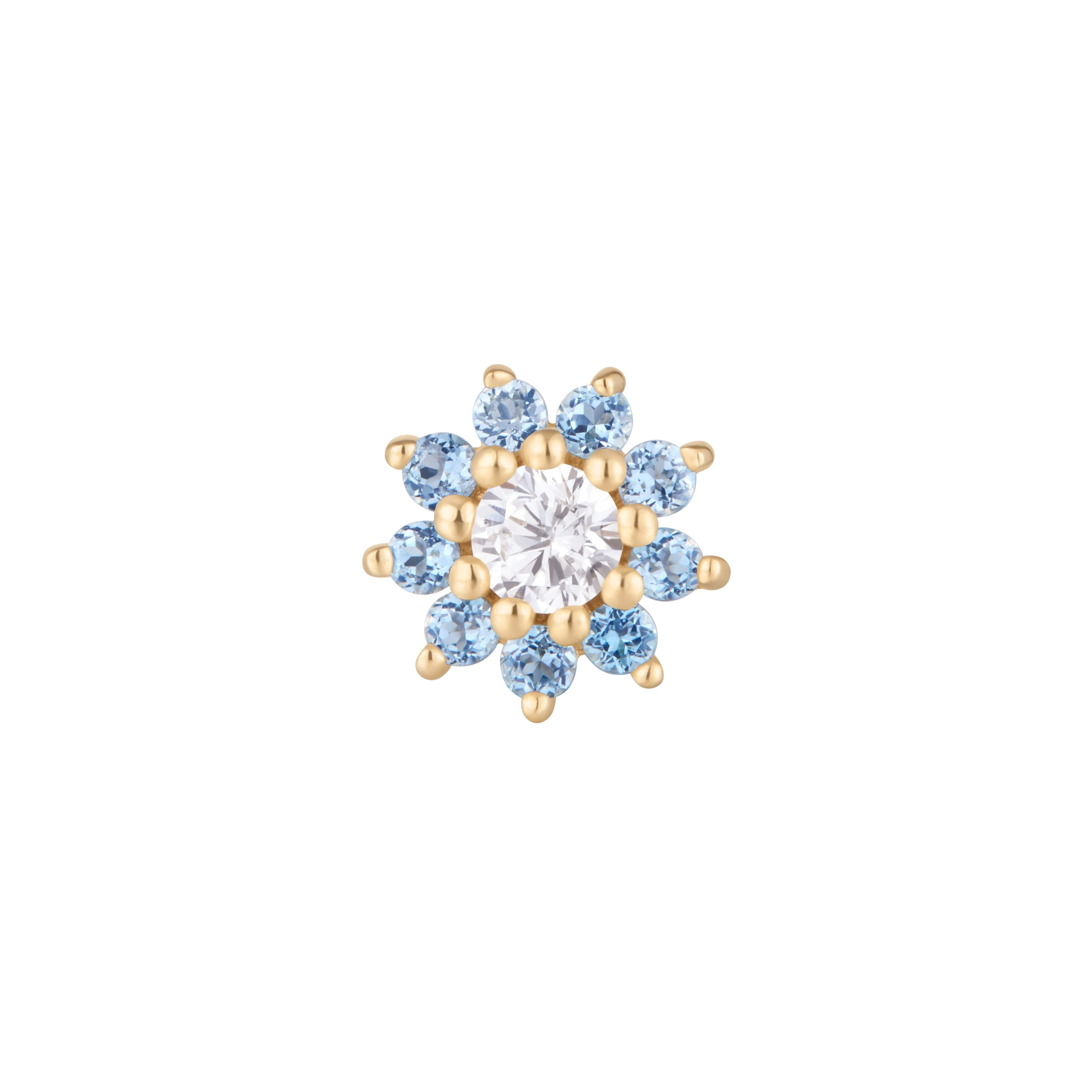 Eloise - London Blue Topaz   CZ - Threadless End