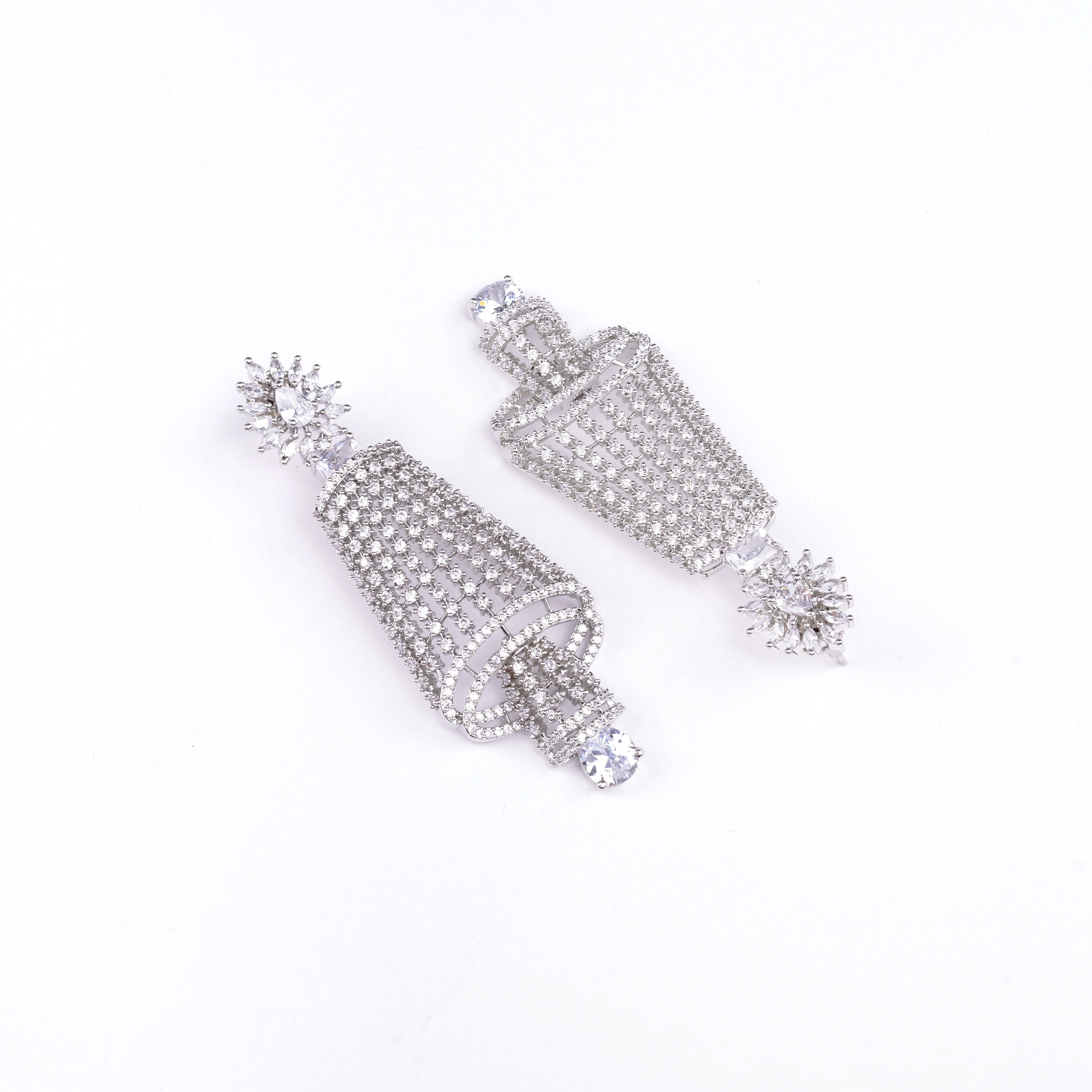 Enchanting Rhodium Earrings