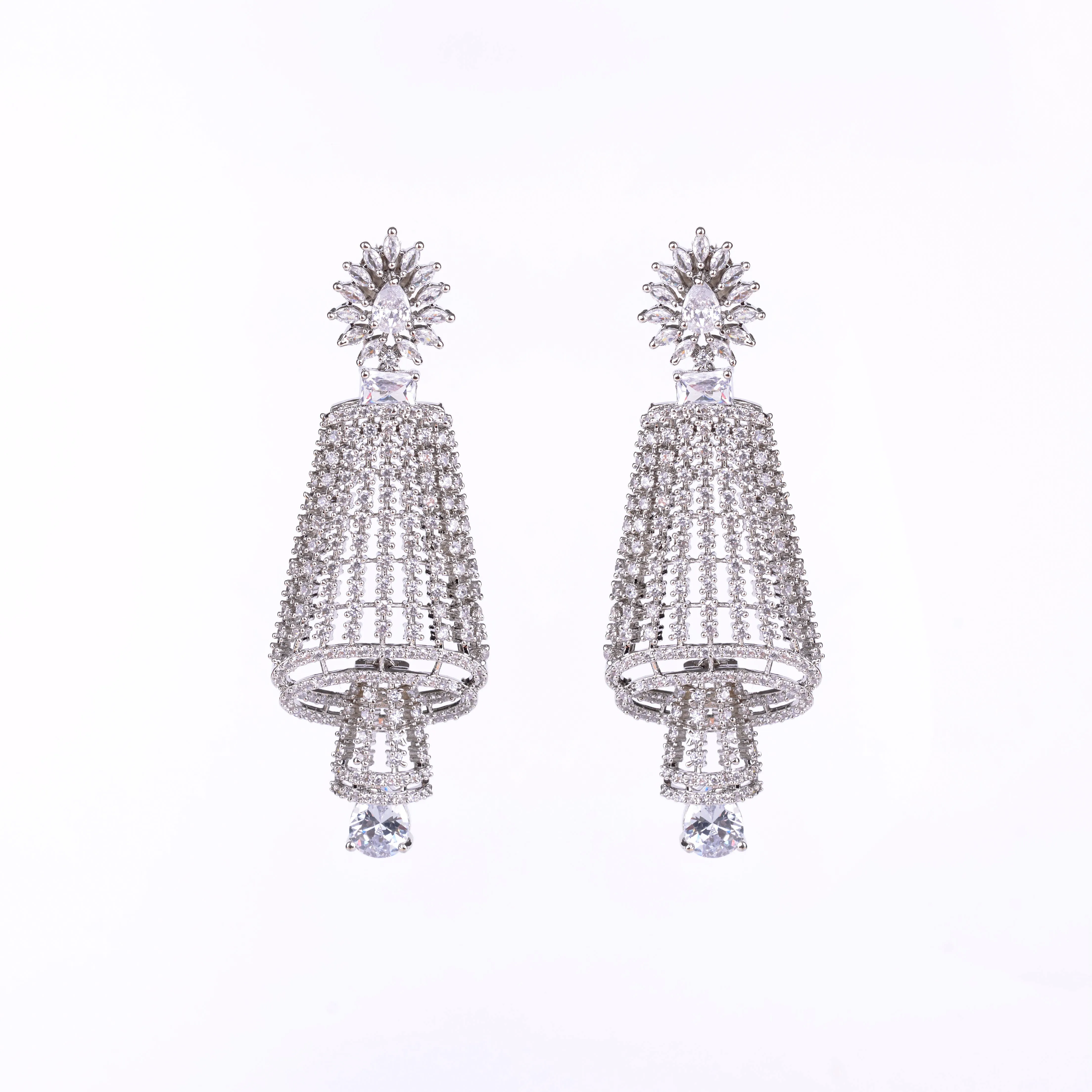 Enchanting Rhodium Earrings